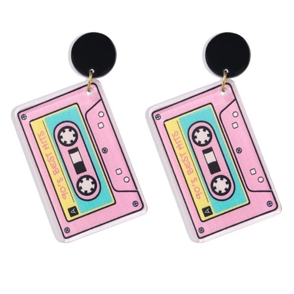 Jewelry - 𝅺Fun 90’s Cassette Earrings